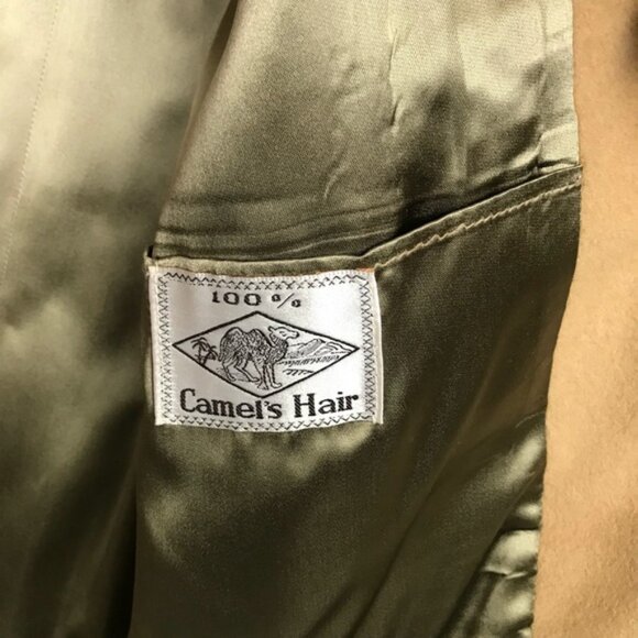 VINTAGE • 100% Camel Hair Top Coat - Picture 5 of 7